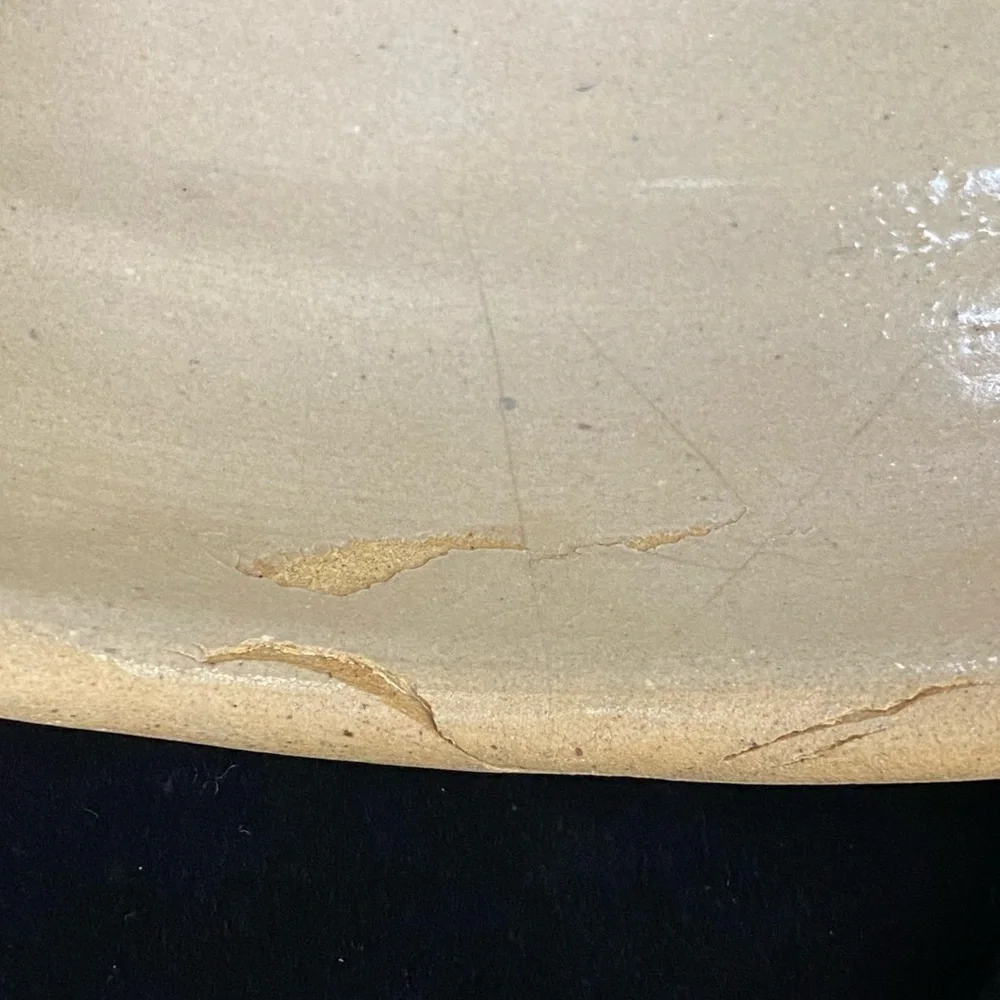 Vintage Primitive Rustic 5.5” Stoneware Crockery No-Tip Animal Food Bowl - Picture 9 of 13